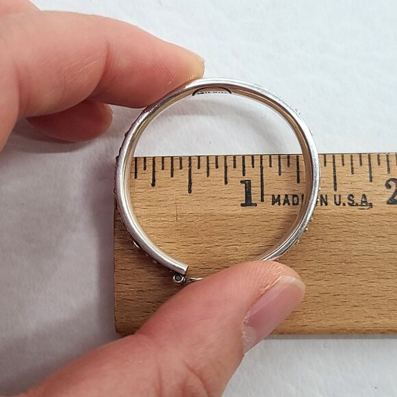 Lois Hill Sterling Silver 925 Hoop Earrings, intricate Granulations, designer - Picture 7 of 7